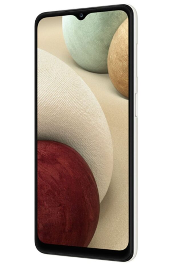 Samsung Galaxy A12 - Wit - Voorkant schreef rechts