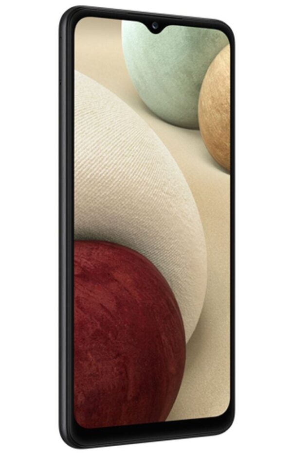 Samsung Galaxy A12 - Zwart - Voorkant Schreef links