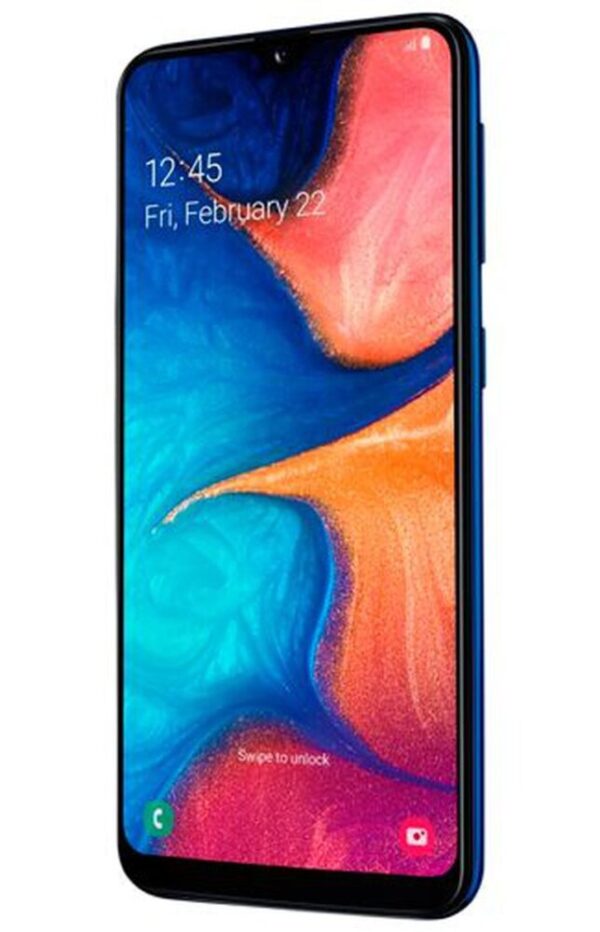 Samsung Galaxy A20 - Blauw - Schreef rechts